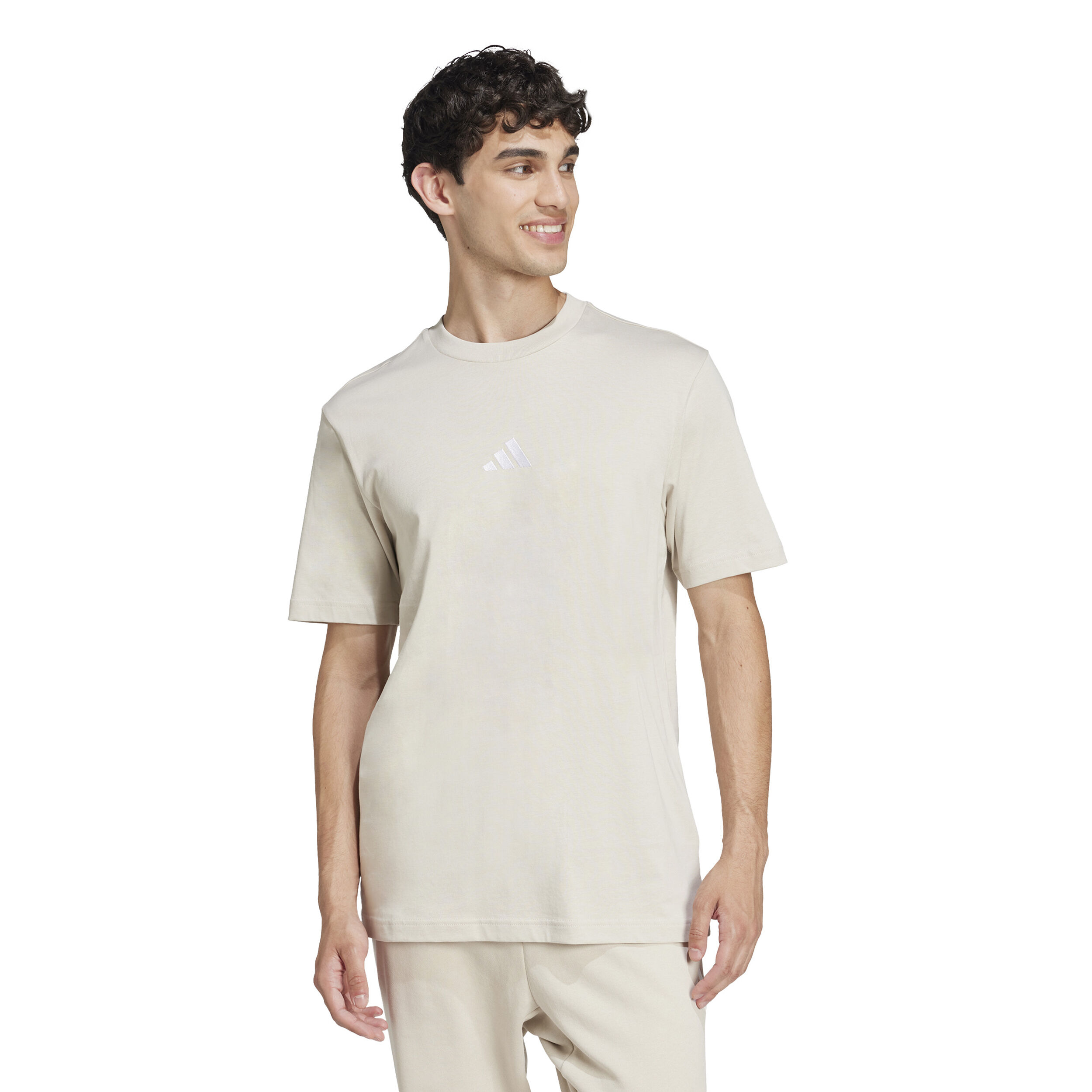 adidas Essentials Small Logo T-shirt Hommes - Gris