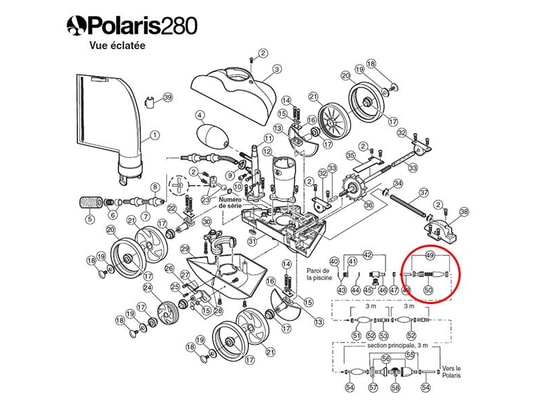 POLARIS - Ensemble filtre en ligne avec crepine pour 280 - 48080