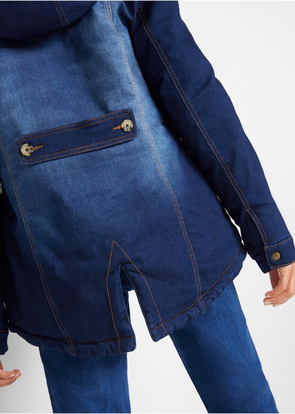 Veste en jean rembourrée en polyester recyclé
