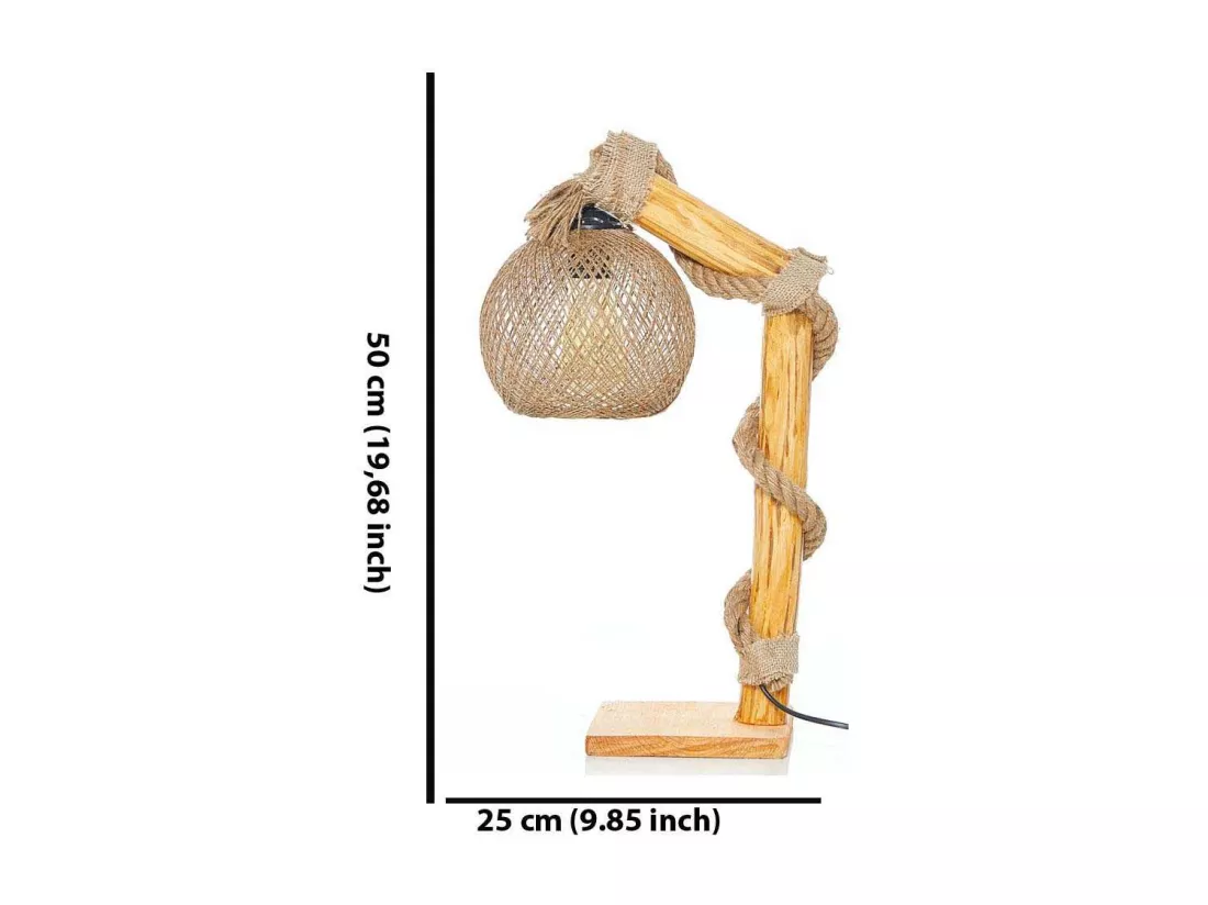 Lampe de bureau en bois Canata
