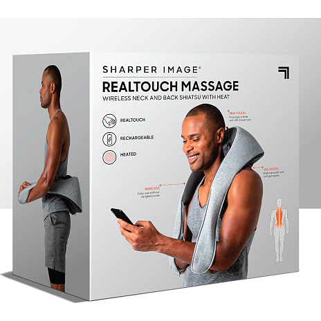 Sharper Image trådløst massageapparat med varme til nakke og ryg