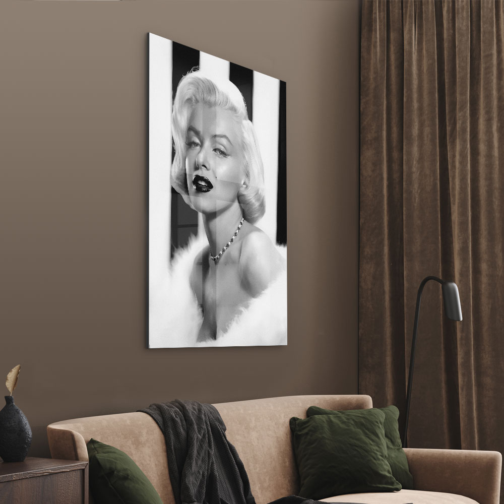 Walljar acrylglas schilderij - Portrait of Marilyn Monroe Acrylglas schilderij - 150 x 225 cm
