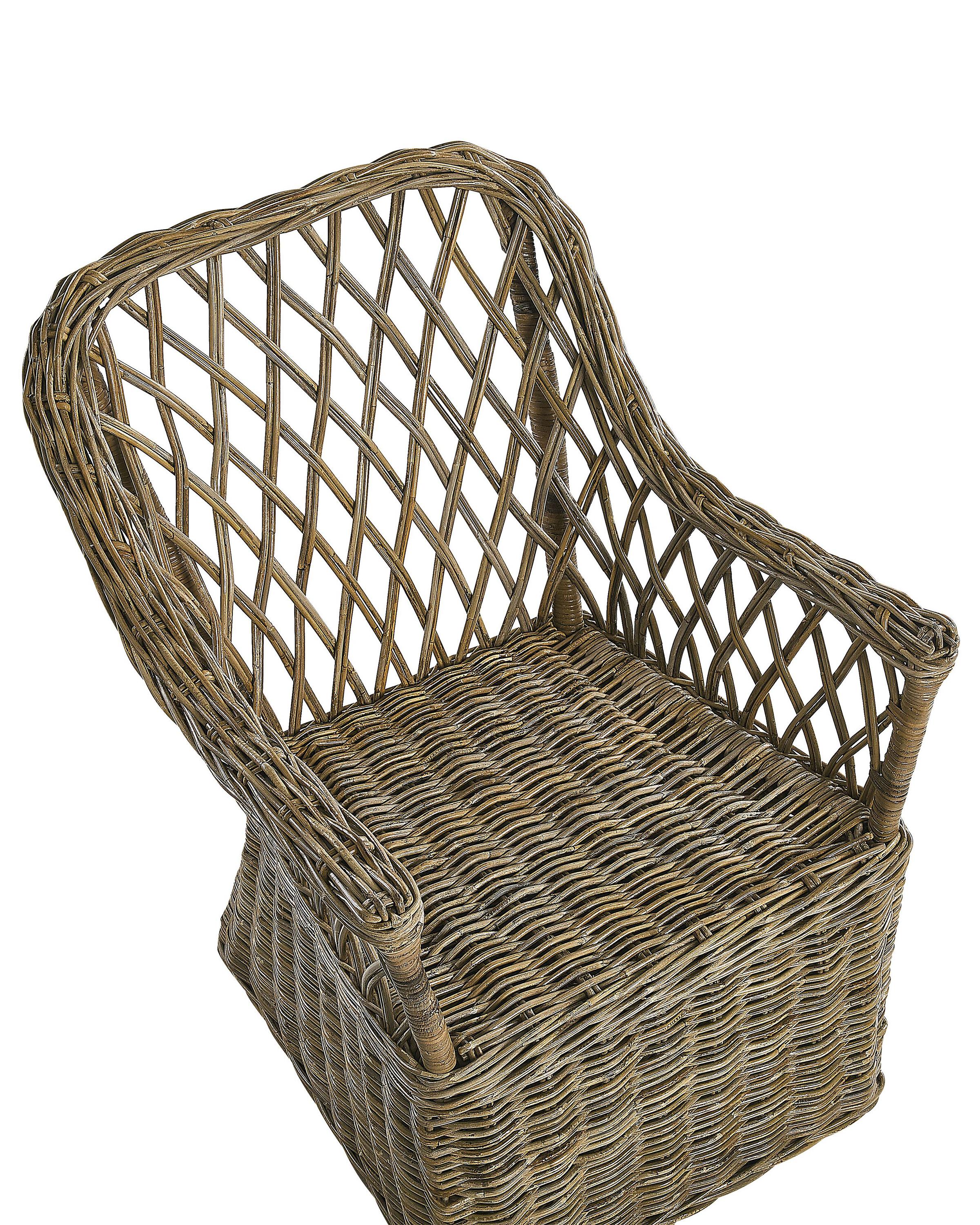 Set van 2 tuinstoelen met kussens MAROS Rotan Natuurlijk