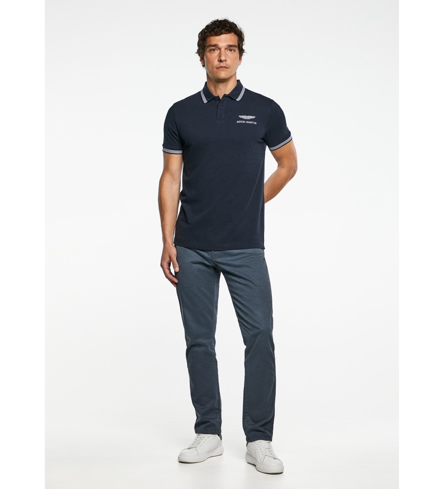 Hackett Polo Amr com detalhes em azul marinho