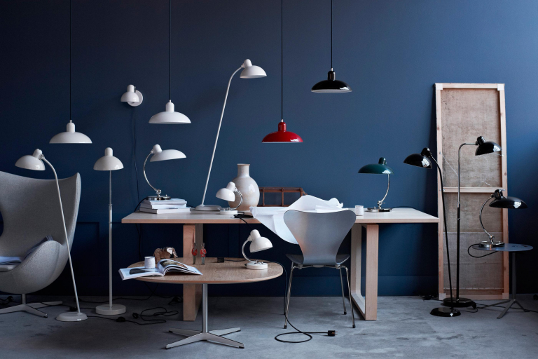 Fritz Hansen Kaiser Idell 6556-F vloerlamp olive green