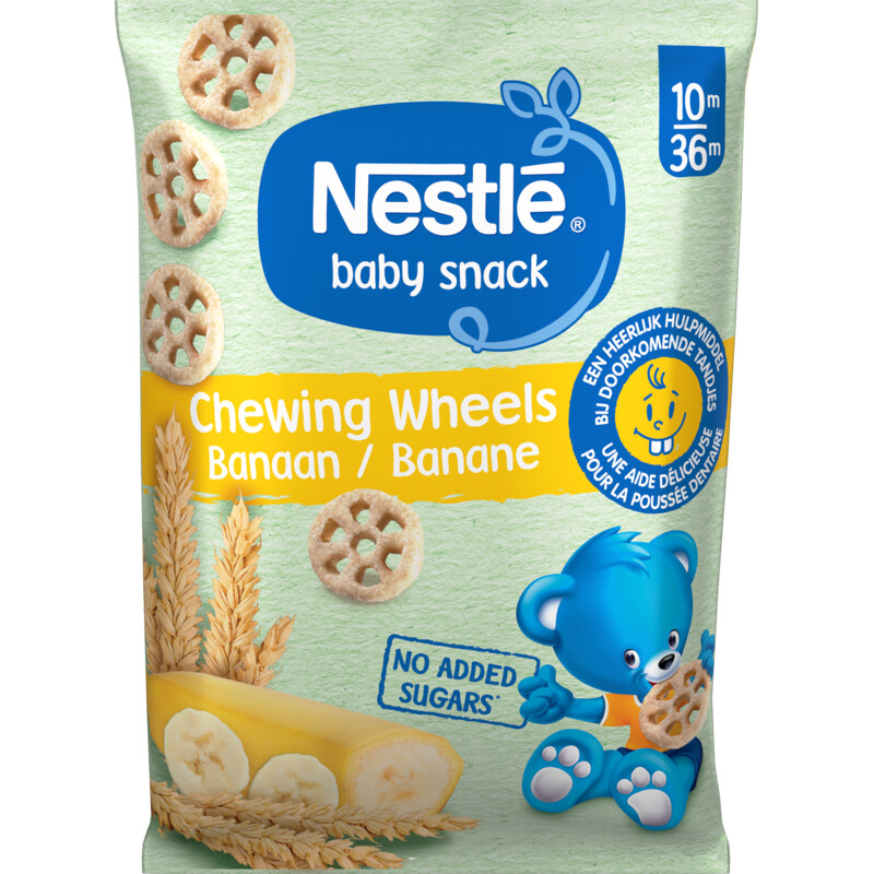 Nestlé Baby snack chewing wheels banaan 10m+