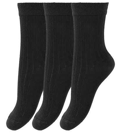 Minipop Socken - Bambus - 3er-Pack - Schwarz
