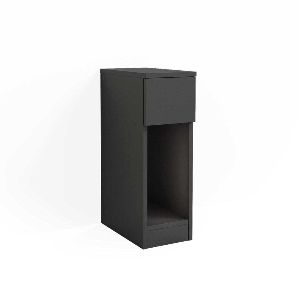 Vicco Nachttisch Enton schwarz, Schlafzimmerkommode 20x60 cm