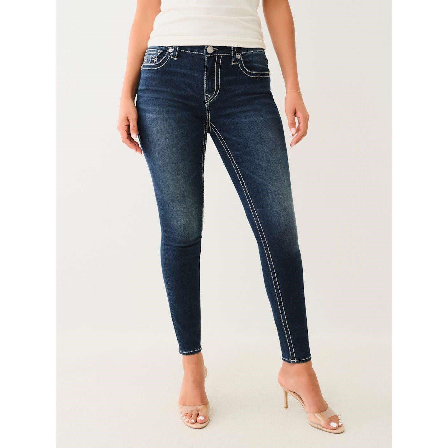 True Religion TR Jennie Mid Rise Skinny Jeans Womens