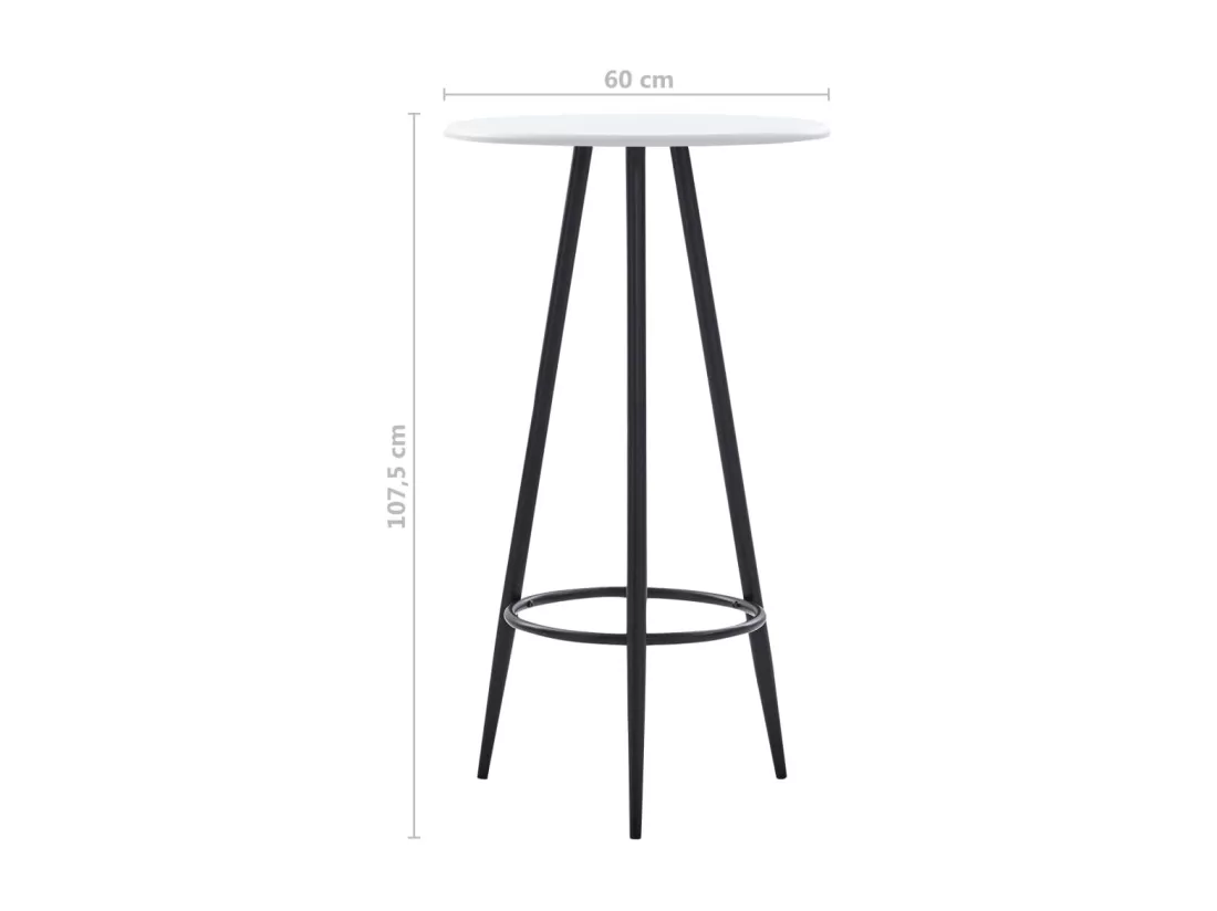 Table de bar Blanc 60 x 107,5 cm MDF