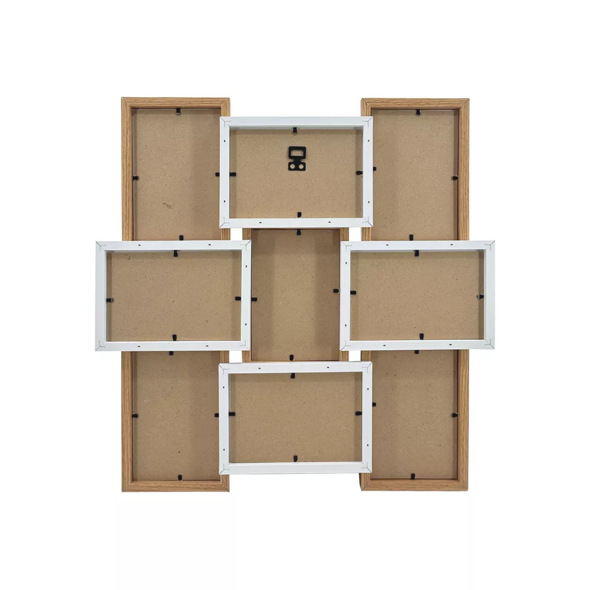 Pêle-mêle mural 9 photos bois (H45 cm) Zola Beige