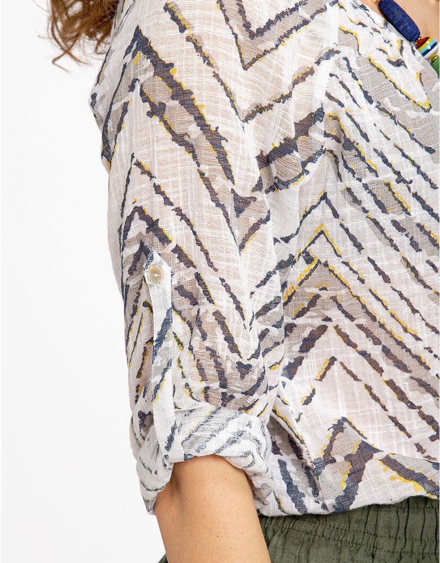 Blouse imprimée 100%coton