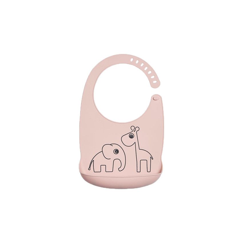 Bavoir en silicone Deer Friends - Powder - Ecru