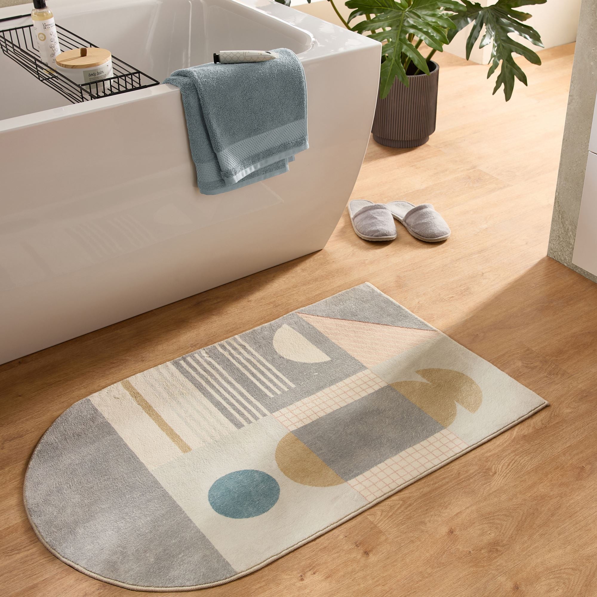 Gino Falcone Ariella Badmat 60 x 100 cm - Grijs
