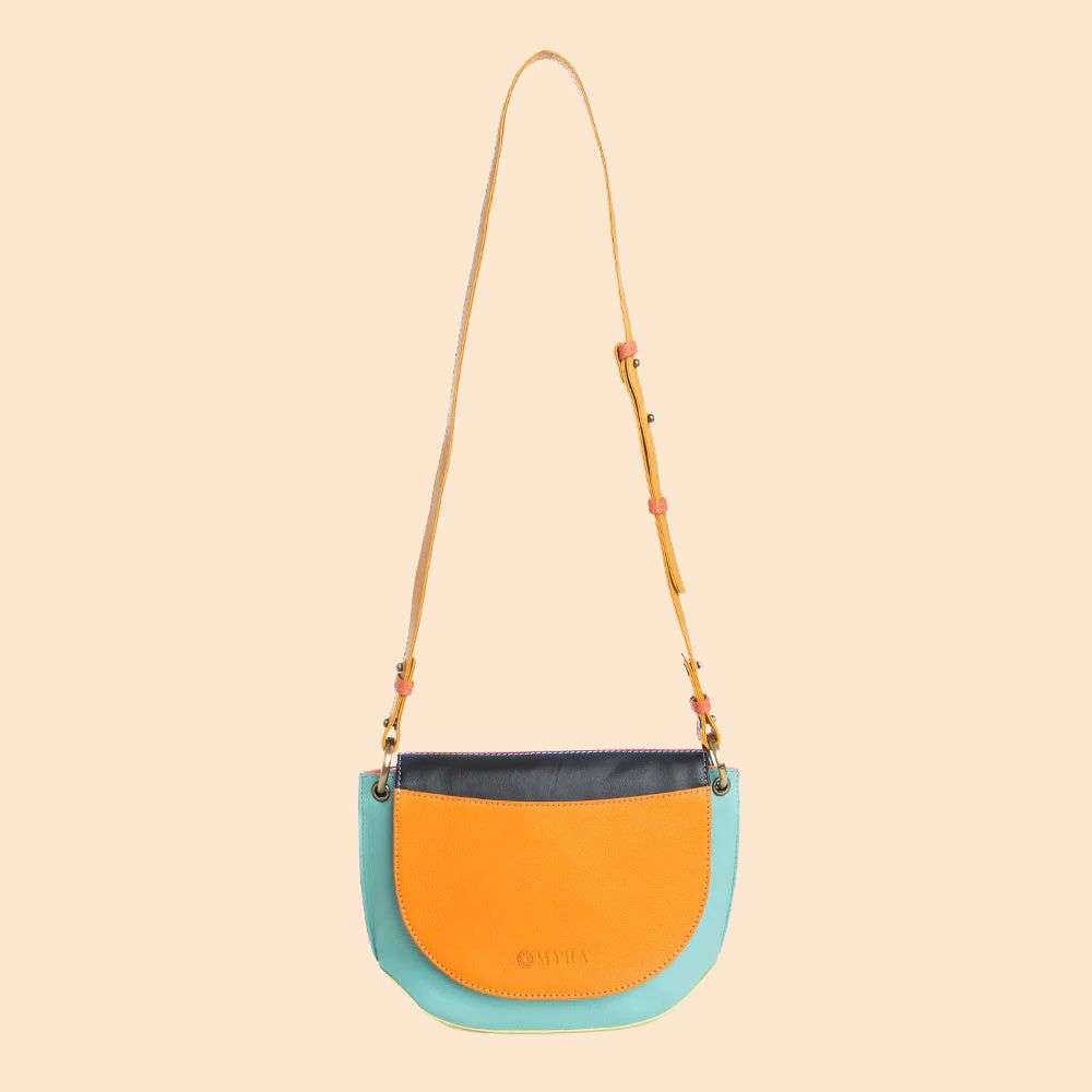 Myra Bag Color Point Half Moon Messenger Bag