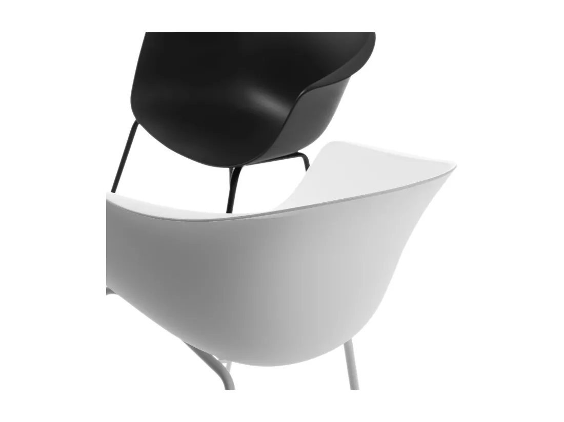 Set de 2 Chaises POLLY noir