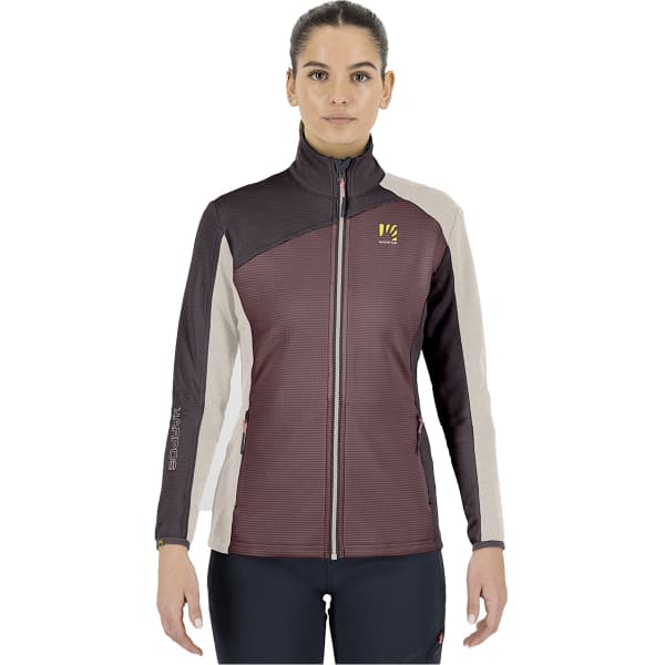 Veste polaire ski rando KARPOS FEDERA F-Z W FLEECE DECO ROSE/HUCKLE./OAT