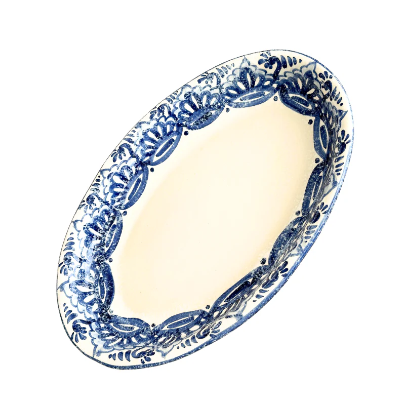 Familianna  Andalusia Oval fad, Andalusia Blue - L30 cm