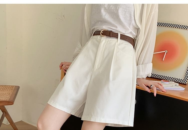 Cossita - Hoge taille effen shorts