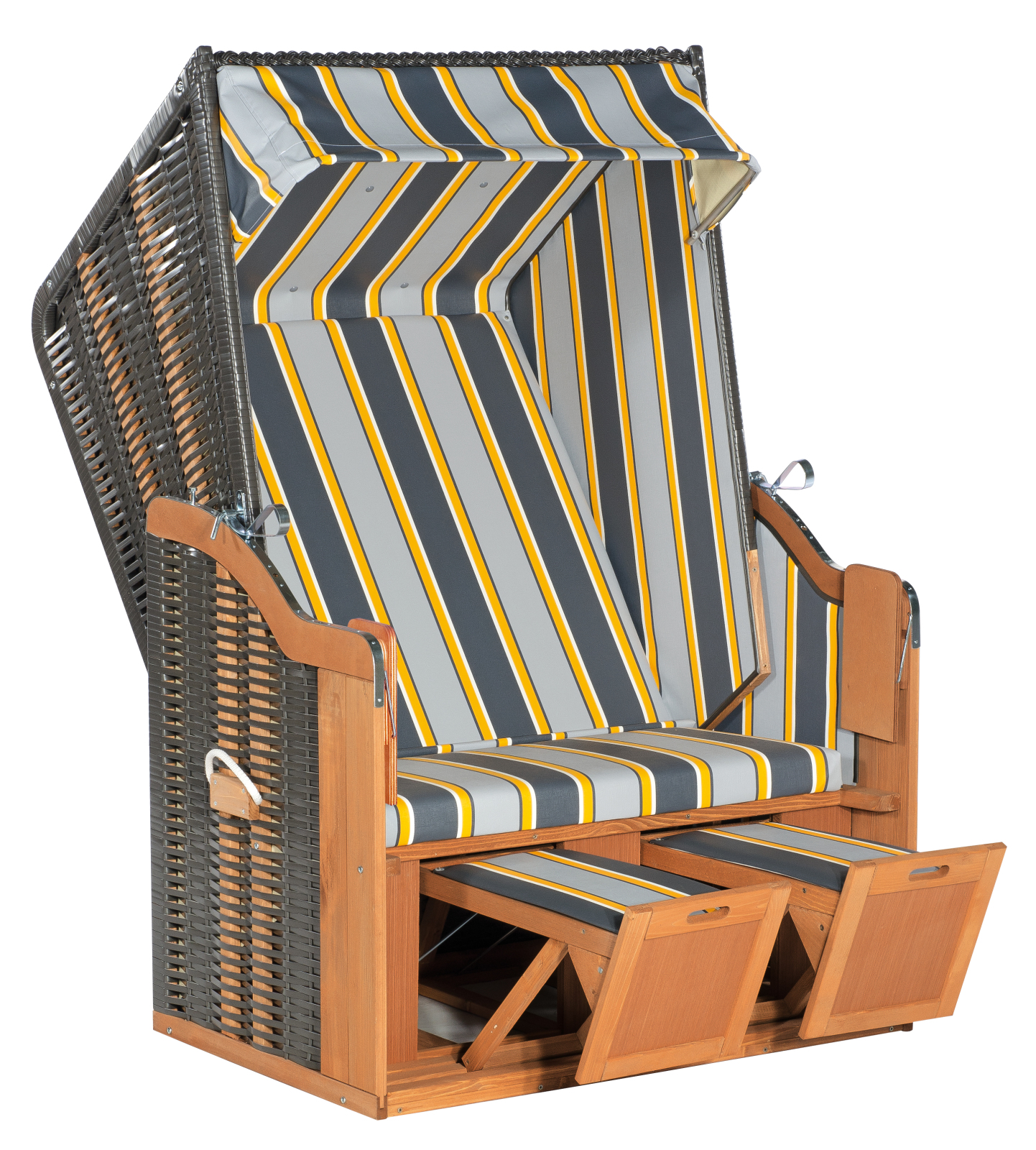Strandkorb RUSTIKAL 50 BASIC - multicolor-gestreift - 120 breit