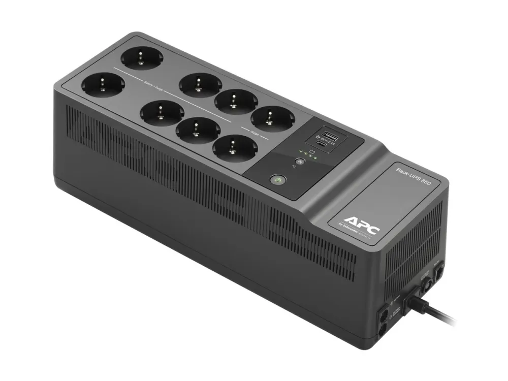 APC Back-UPS BE850G2-GR - UPS - AC 230 V - 520 Watt - 850 VA - output-stikforbindelser: 8 - sort