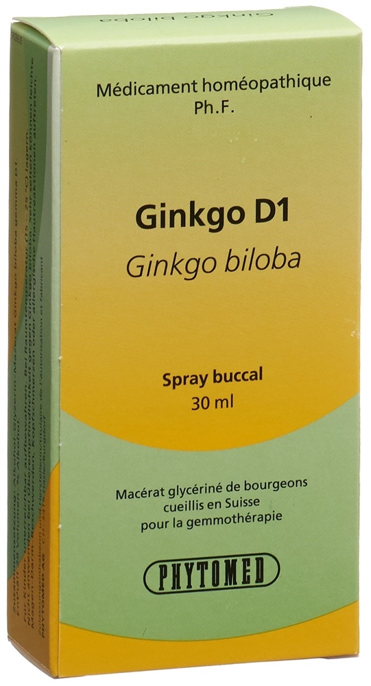 PHYTOMED Ginkgo biloba 1 D<br>30 ml, Spray, flüssig