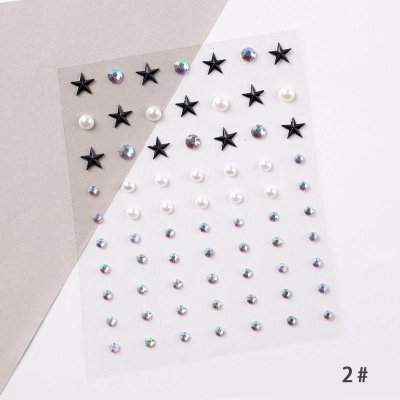 Monoe - Sticker met strass- en imitatieparels voor het gezicht