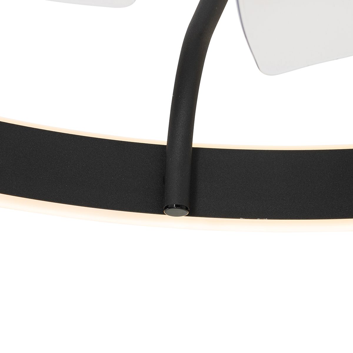 Plafondventilator zwart 70cm incl. LED dimbaar met afstandsbediening - Maddy
