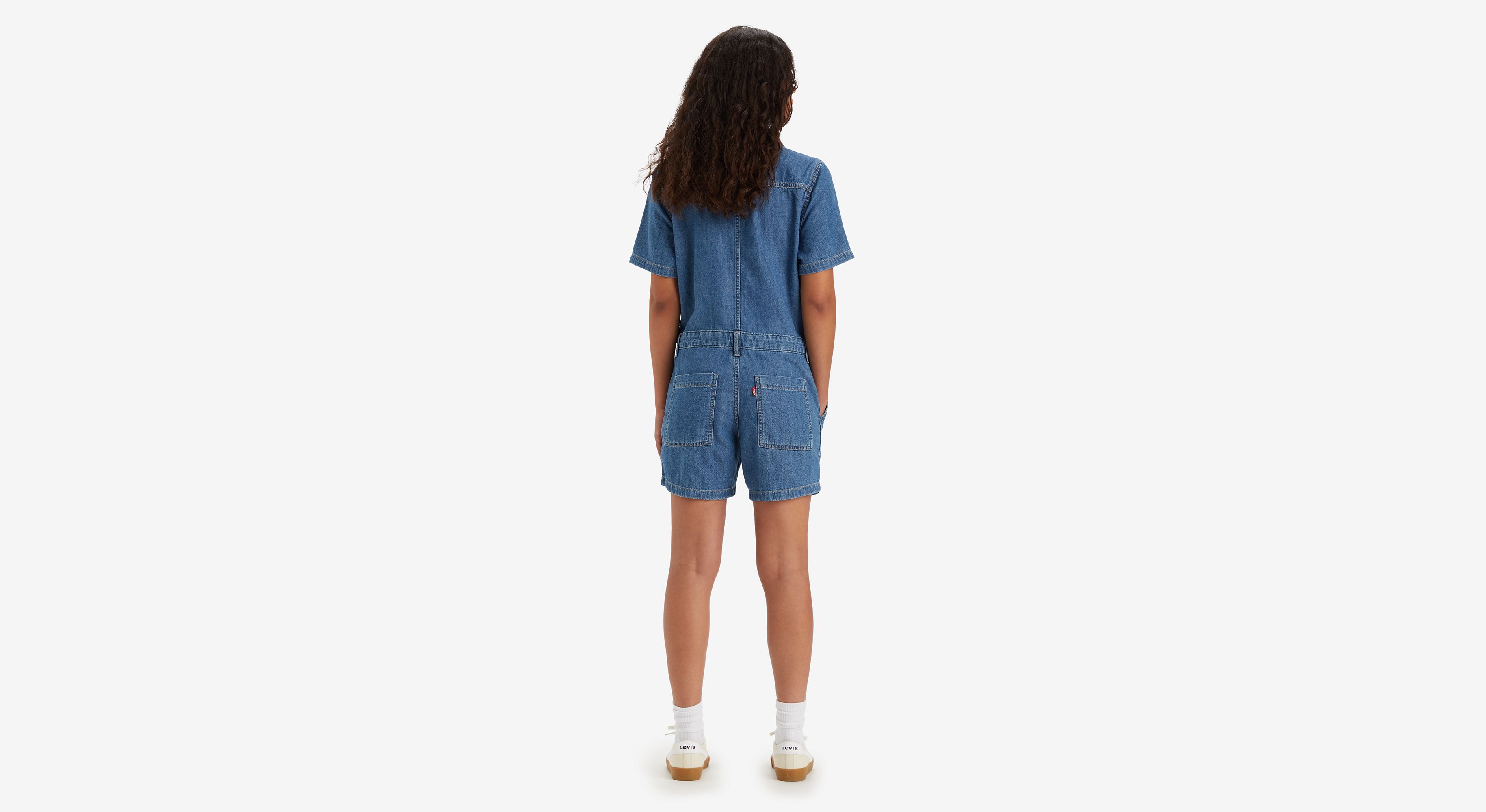 Combishort manches courtes Heritage - Playday Jumpsuit - Bleu