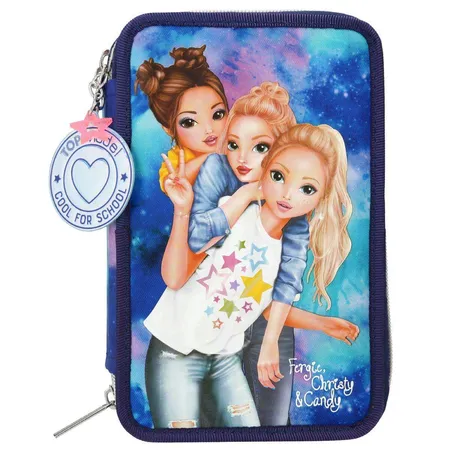 Depesche TOPModel 3-Fach Federtasche Aquarell blau