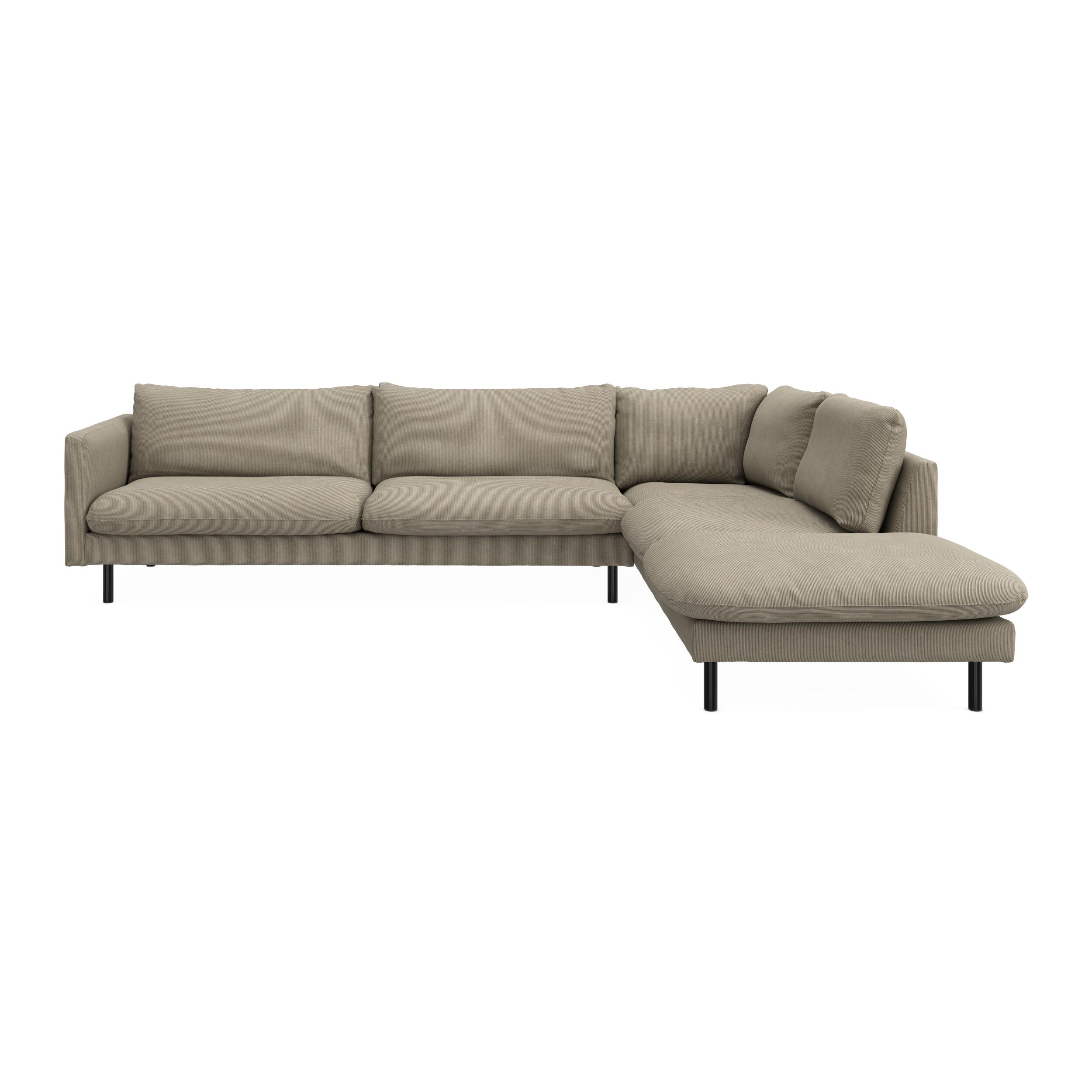 Bjorn højrevendt sofa med pufafslutning