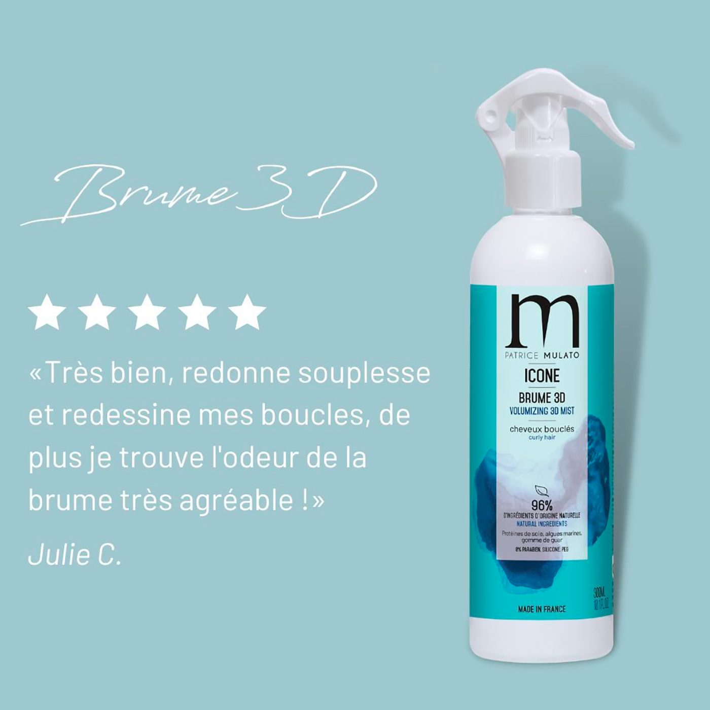 Brume 3D Cheveux Boucls Mulato 300 ML
