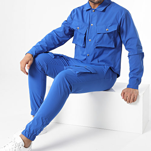 Ensemble Veste Jogger Pant Bleu Roi