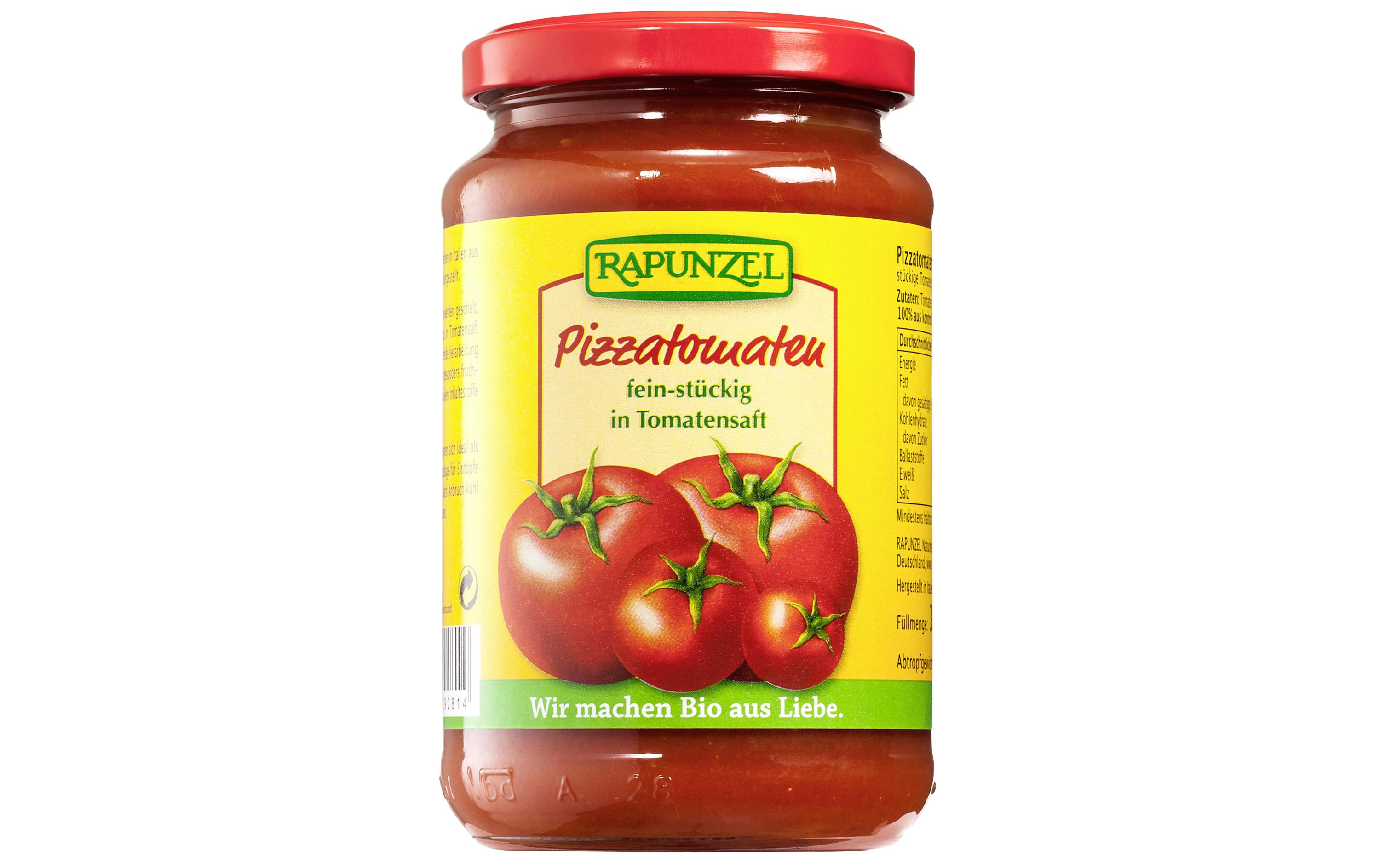 Bio Pizzatomaten 330 gFruchtige Tomatenstücke in Tomatensaft