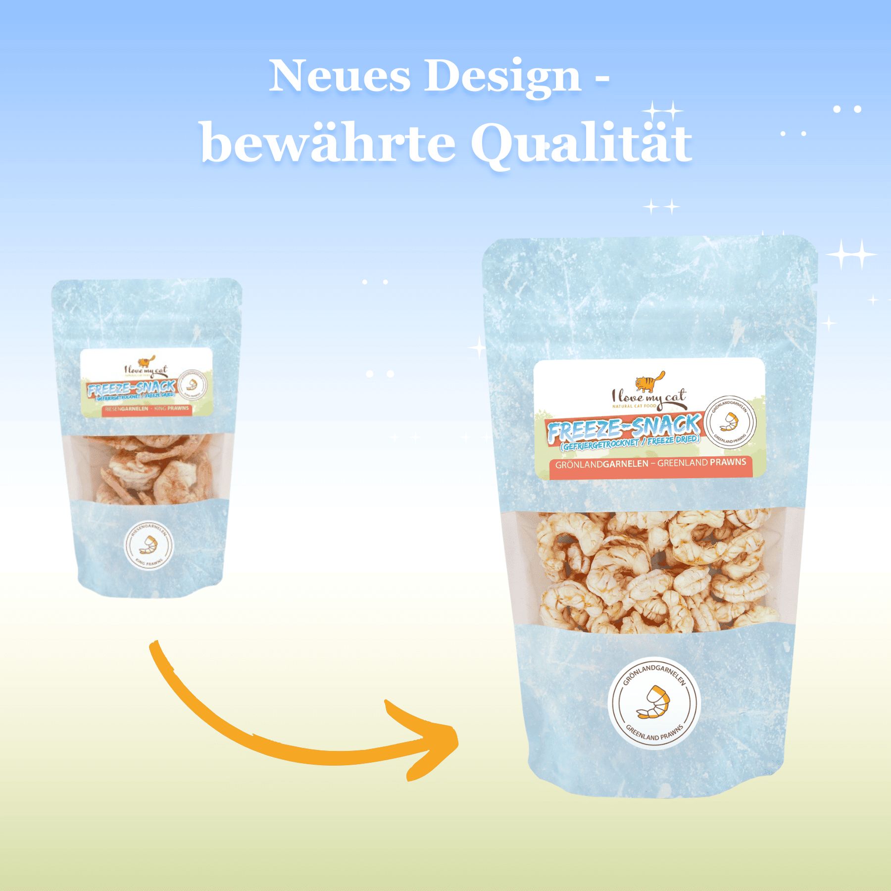 I love my cat Freeze-Snack für Katzen - Riesengarnelen (gefriergetrocknet)