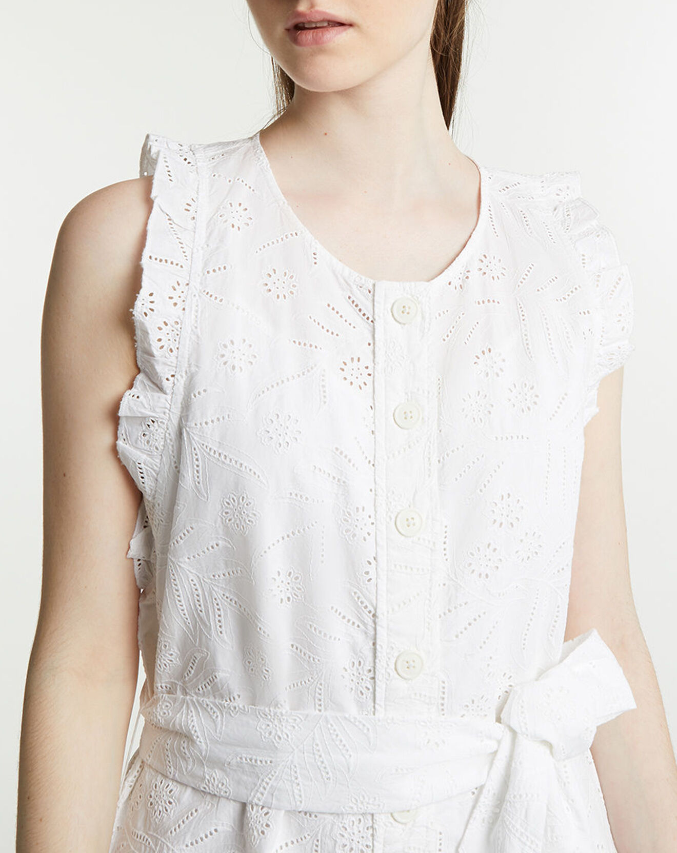 Tommy Hilfiger Robe Broderie Anglaise blanche