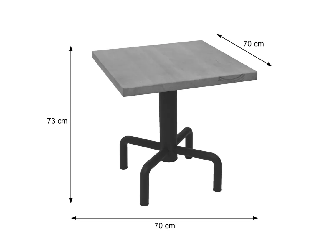 Table de bistrot MCW-G68, couleur naturelle