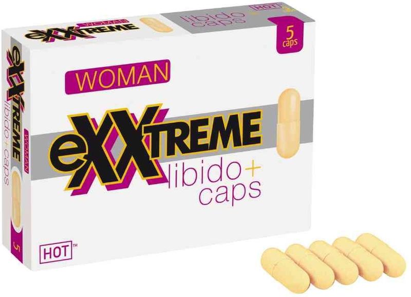 HOT - Exxtreme Libido Caps - 5 Stuks - Voedingssupplement voor Vrouwen