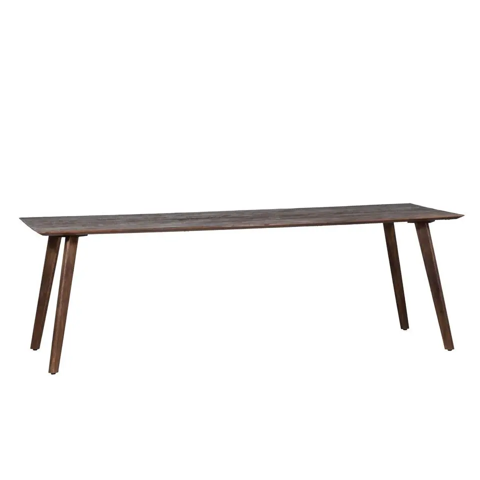 Eettafel Donkerbruin - 240x90x76cm - Mangohout - Tafel Oslo