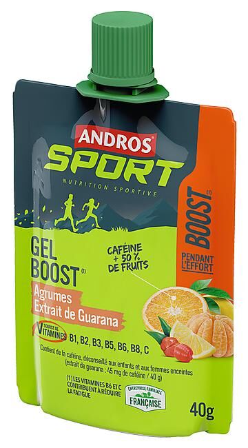 ANDROS SPORT - GEL BOOST AGRUMES GUARANA