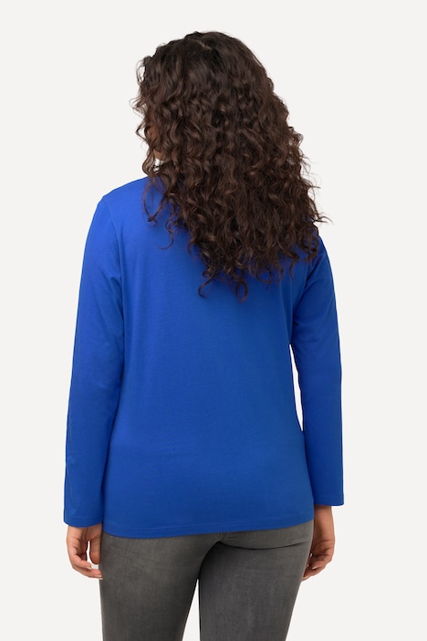 Shirt, Slim, V-Ausschnitt, Langarm