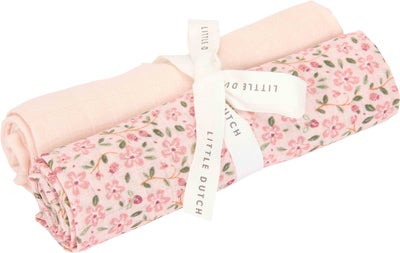 Little Dutch Fairy Blossom & Blossom Musselintepper 2-Pakk, Rosa