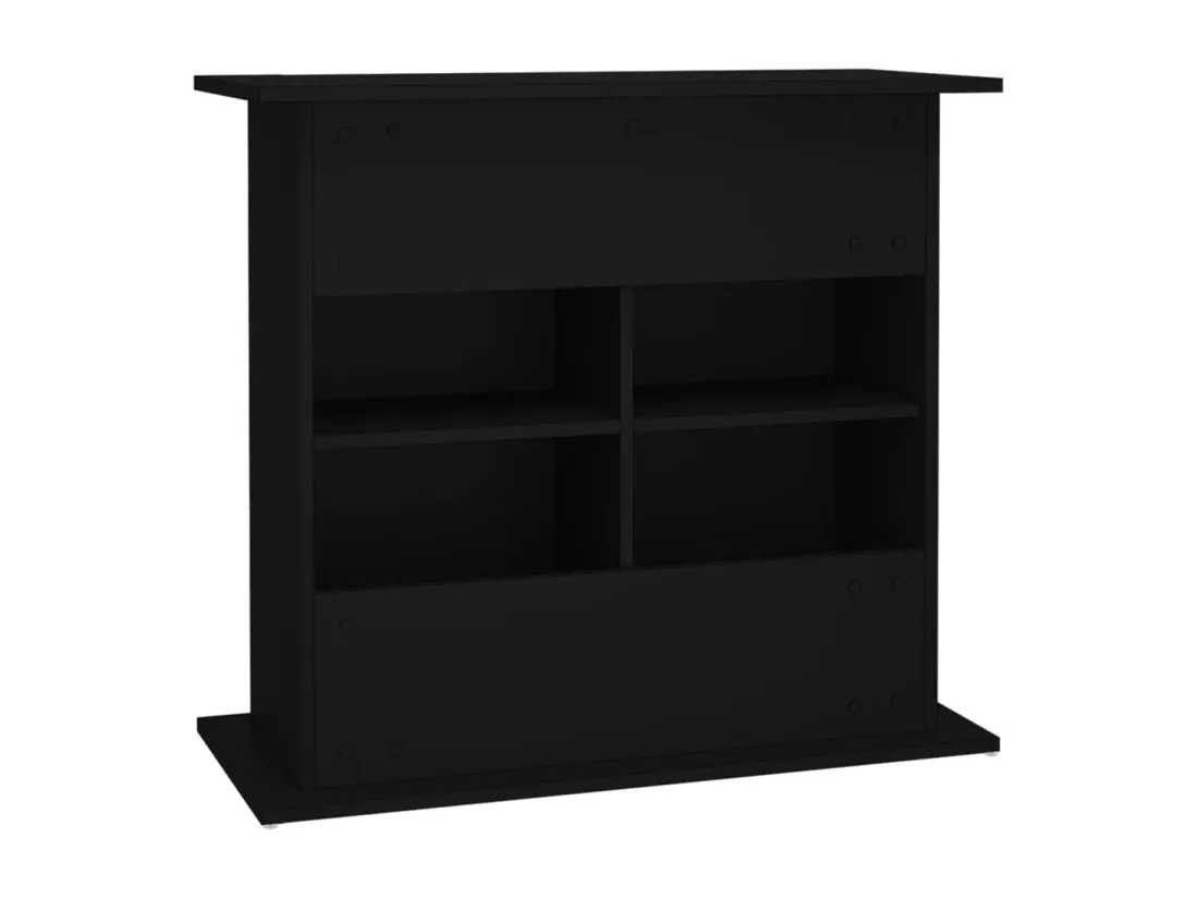 Support pour aquarium noir 81x36x73 cm bois d'ingénierie