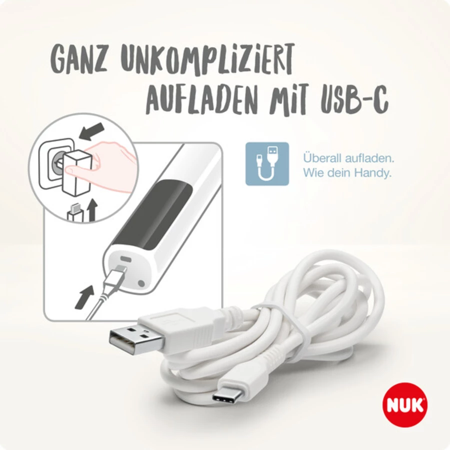 NUK elektrische Doppelmilchpumpe Soft & Easy mit Akku und weicgen Brustaufsätzen inkl. Babyflasche Perfect Match 150ml