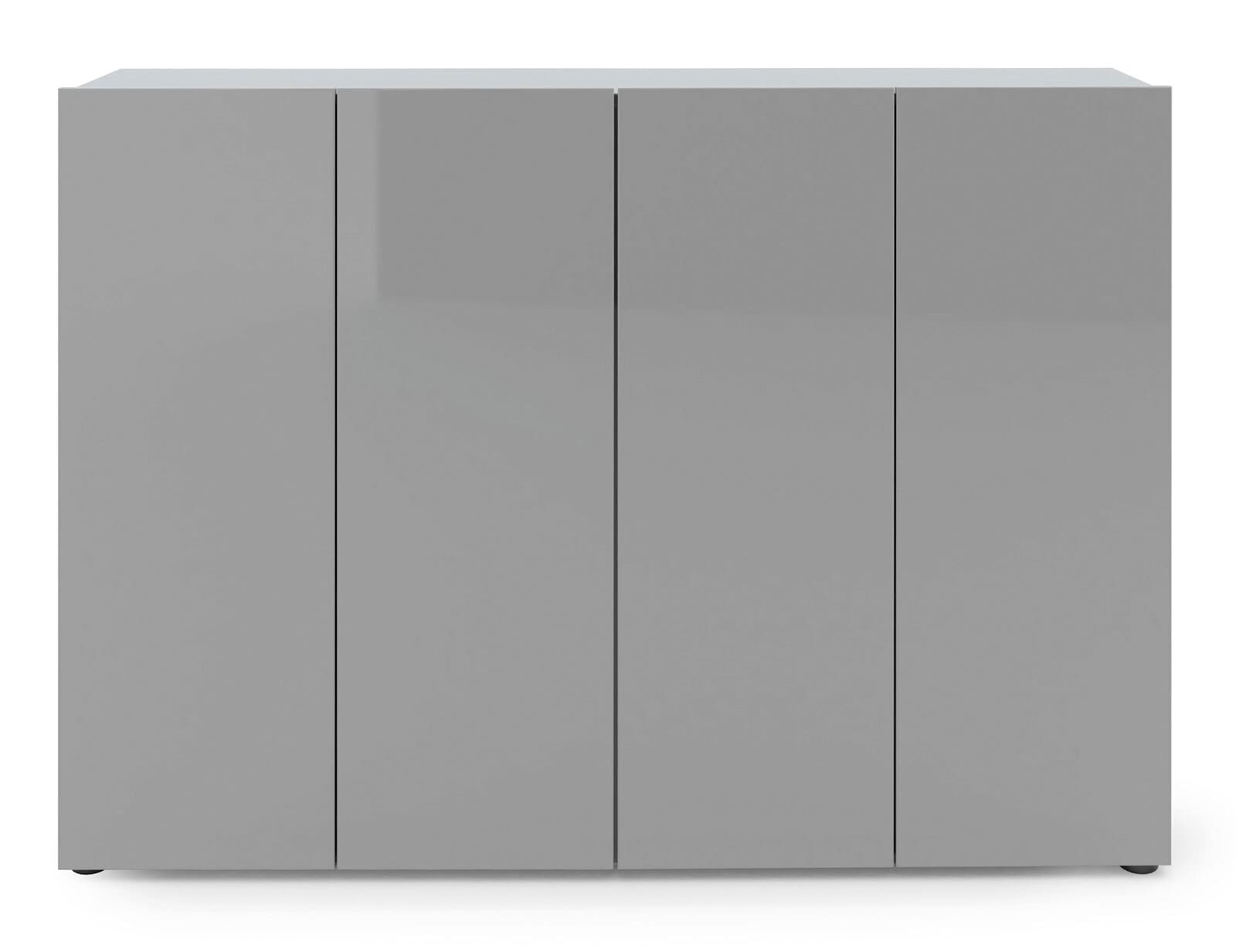 Schuhschrank VERONA 160 x 115 cm Grau Lack