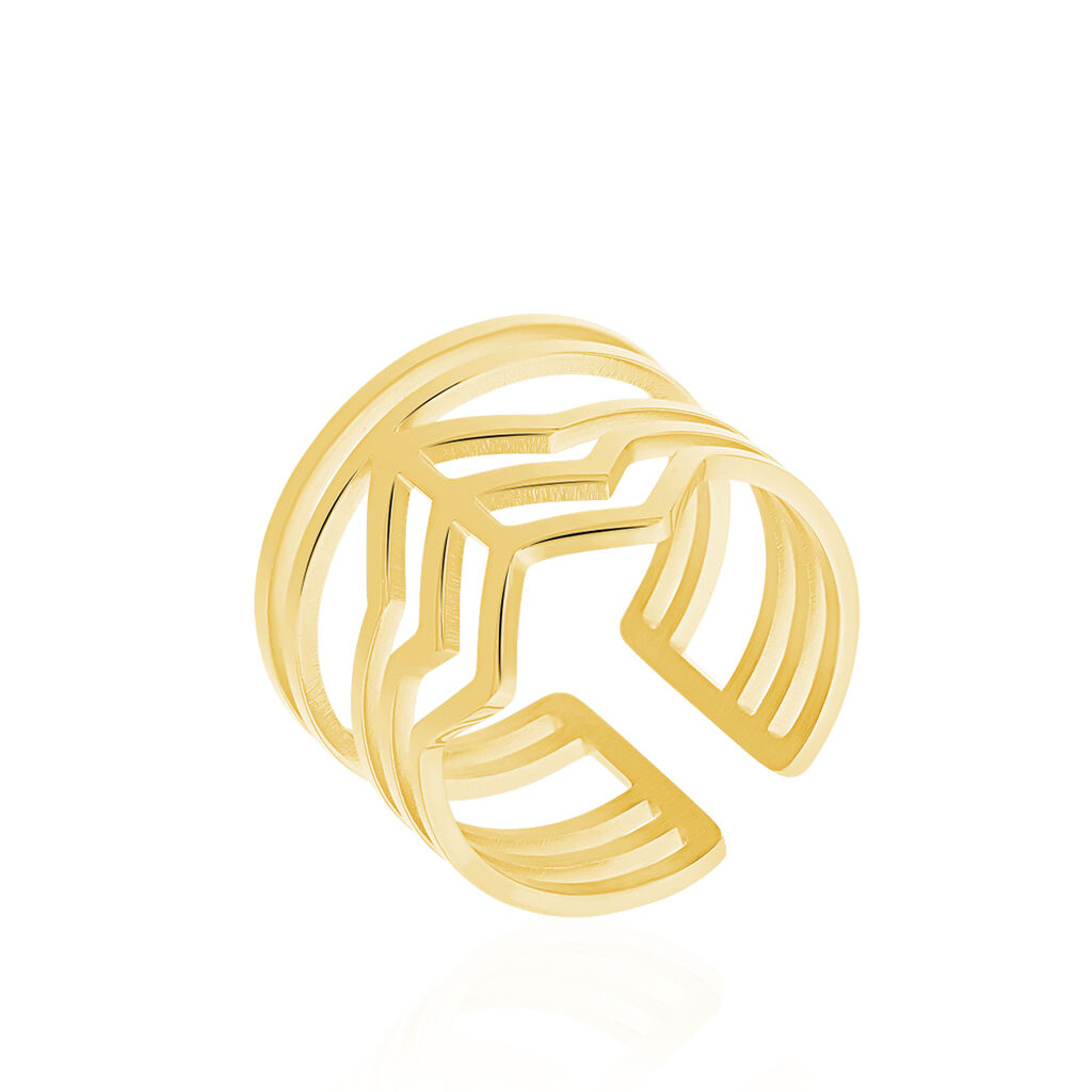 Bague Ajustable Adel Acier Doré