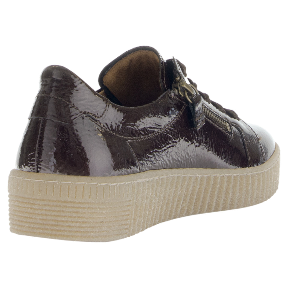 Sneakers, kvinder, brun lak