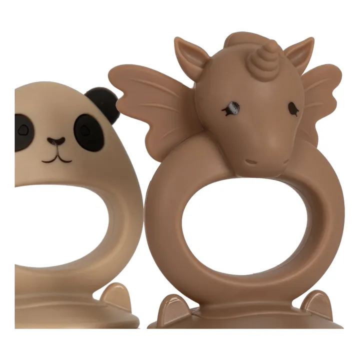 Konges Sløjd Tétines grignoteuses Licorne/Panda - Set de 2 | Blush