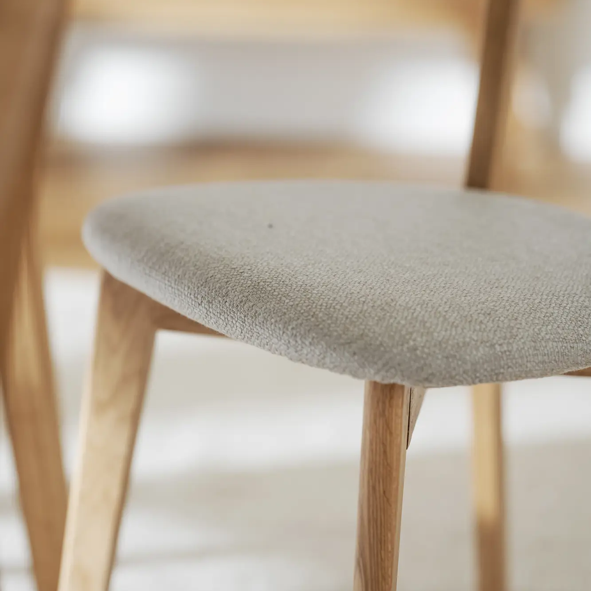 Eetkamerstoel eikenhouten Ami Naturel eiken - grijs