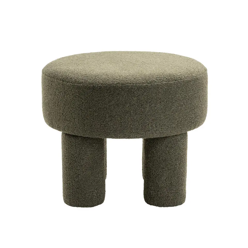 Poef Demi - Bouclé Groen